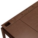 Ver imagem 7 de Escrivaninha Mesa Escritório com Gaveta Nichos e Porta-Canetas Joy 111,2cm MDF Castanho Mar