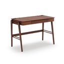 Ver imagem 2 de Escrivaninha Mesa Escritório com Gaveta Nichos e Porta-Canetas Joy 1 Gaveta 111,2cm MDF Castanho