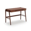 Ver imagem 2 de Escrivaninha Mesa Escritório com Gaveta Nichos e Porta-Canetas Joy 111,2cm MDF Castanho Mar