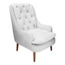 Ver imagem 1 de Poltrona Decorativa Lille Suede Branco - Dominic Decor