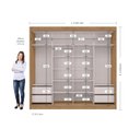 Ver imagem 5 de Guarda Roupa Casal 100% MDF Toquio 2 Portas de Correr 4 Gavetas Espresso Móveis Preto/Freijó/Nero