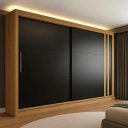 Ver imagem 1 de Guarda Roupa Casal 100% MDF Toquio 2 Portas de Correr 4 Gavetas Espresso Móveis Preto/Freijó/Nero