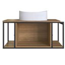 Ver imagem 4 de Gabinete Suspenso para Banheiro 80cm P1019 Mel com Cuba Berlin Branca