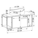 Ver imagem 3 de Gabinete Suspenso para Banheiro 80cm P1019 Mel com Cuba Berlin Branca