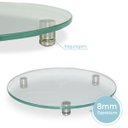 Ver imagem 4 de Kit com 3 Prato Vidro Redondo Porta Bolo com Regulagem 35x3,5cm