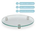 Ver imagem 3 de Kit com 3 Prato Vidro Redondo Porta Bolo com Regulagem 35x3,5cm