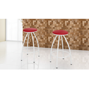 Ver imagem 1 de Kit 2 Banquetas sem Encosto de 70cm:vermelho/branco