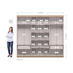 Guarda Roupa Casal 7 Portas 2 Gavetas Atenas Espresso Móveis - 4