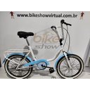 Ver imagem 1 de Bicicleta Gilmex Fênix Aro 20 Estilo Monareta - Rodas Aro Aero - Cubos Nek Alumínio com Rolamentos
