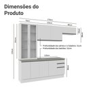 Ver imagem 4 de Armário de Cozinha Completa 270cm Branco Glamy Madesa 16