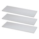 Ver imagem 1 de Kit 3 Prateleiras Reta Mdf Branca Suporte Invisível