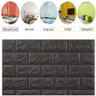 Papel Parede Tijolinho Painel 3d Tijolo Preto Placa Auto Adesivo 77x70cm Revestimento Espuma Autocol - 6