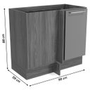 Ver imagem 2 de Balcão de Canto 1 Porta Cozinha sem Tampo Botanic 98cm Kappesberg