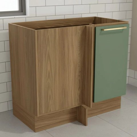 Balcão de Canto 1 Porta Cozinha sem Tampo Botanic 98cm Kappesberg