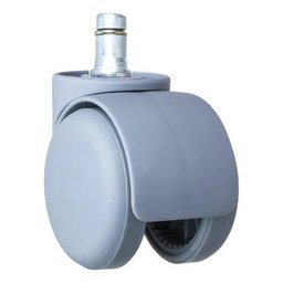Kit 5 Rodinhas Cadeira Cinza Pino 11mm Roda Nylon - 1
