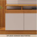 Ver imagem 5 de Estante para TV e Home Theater Ripado para TV até 65 Polegadas com LED 200CMX189CM LED 4 Portas Cinamomo Off White Marrom
