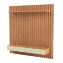Ver imagem 2 de Painel Ripado Mdf para Tv 1,78 X 1,83m com 02 Gavetas Tb181 Pradel Móveis-freijó/off White