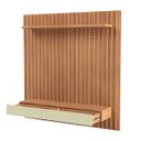 Ver imagem 3 de Painel Ripado Mdf para Tv 1,78 X 1,83m com 02 Gavetas Tb181 Pradel Móveis-freijó/off White
