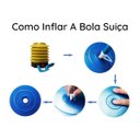 Ver imagem 2 de Bola Suíça Anti Explosão para Pilates com Bomba de Ar 65cm