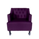 Ver imagem 2 de Jogo Divã Imperial para Clínica Psicologia Sala de Estar - Veludo - Sv Decor:roxo