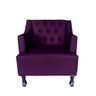 Jogo Divã Imperial para Clínica Psicologia Sala de Estar - Veludo - Sv Decor:roxo - 2
