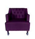 Ver imagem 2 de Jogo Divã Imperial para Clínica Psicologia Sala de Estar - Veludo - Sv Decor:roxo