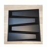 3 Placas Revestimento de Parede Preta 3D Escaleno c/3 - 1
