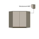 Ver imagem 4 de Armário Aéreo Canto Oblíquo 02 Portas 83 cm Évelin Henn