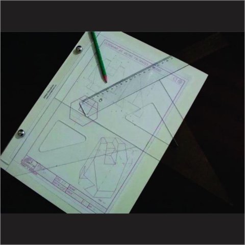 Esquadro Acrílico 45 º Graus Desenho Técnico 32 cm - Fênix