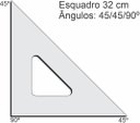 Ver imagem 3 de Esquadro Acrílico 45 º Graus Desenho Técnico 32 cm - Fênix
