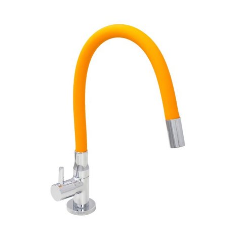 Torneira Cozinha Mesa Silicone Laranja C61 Arejador Fixo