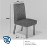 Sala de Jantar 160x80 Lottus Mdf/vidro 6 Cadeiras Bom Pastor Amêndoa/bege - 3