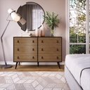 Ver imagem 5 de Conjunto 2 Módulos Closet Cabideiro com Cômoda 6 Gavetas Amber 