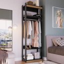 Ver imagem 3 de Conjunto 2 Módulos Closet Cabideiro com Cômoda 6 Gavetas Amber 