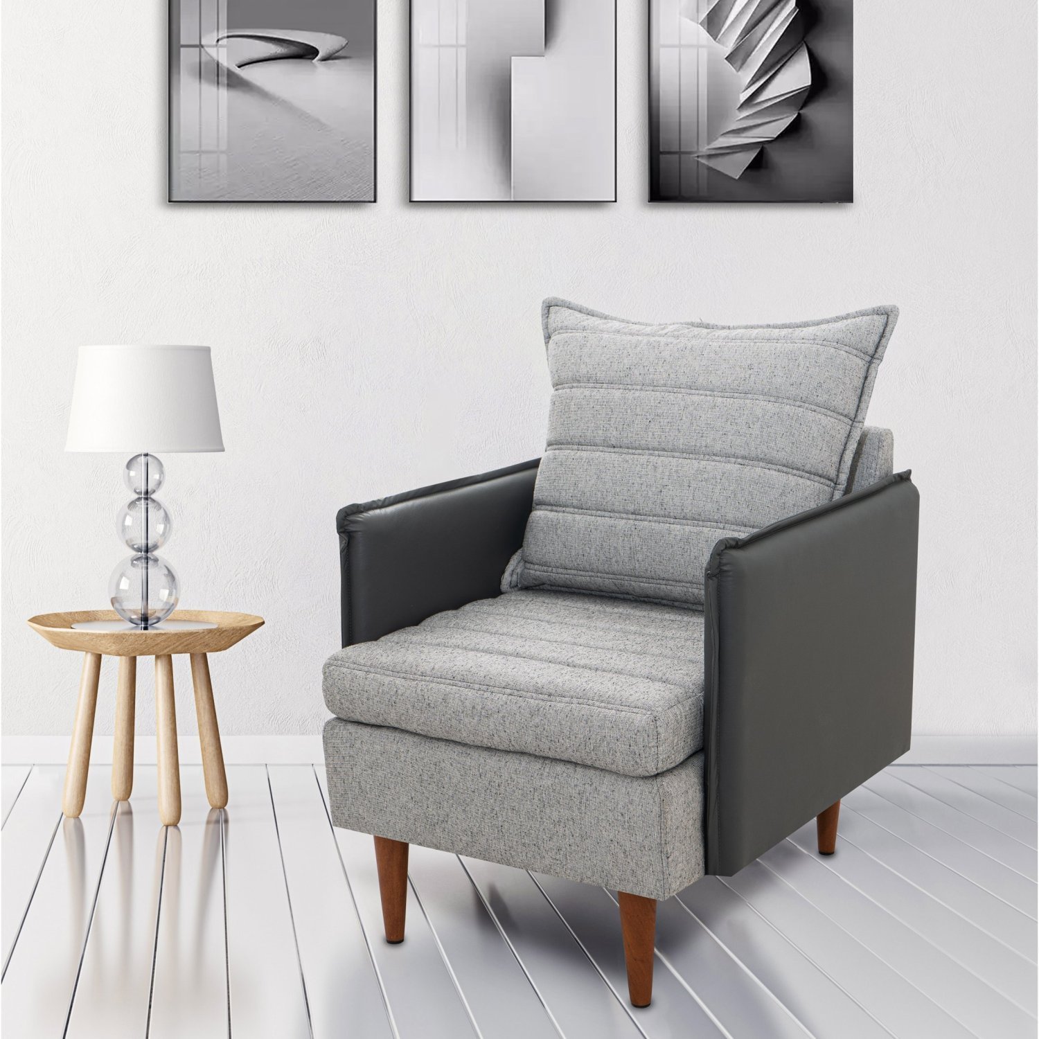 Poltrona Decorativa em Jacquard Dominic  - 1