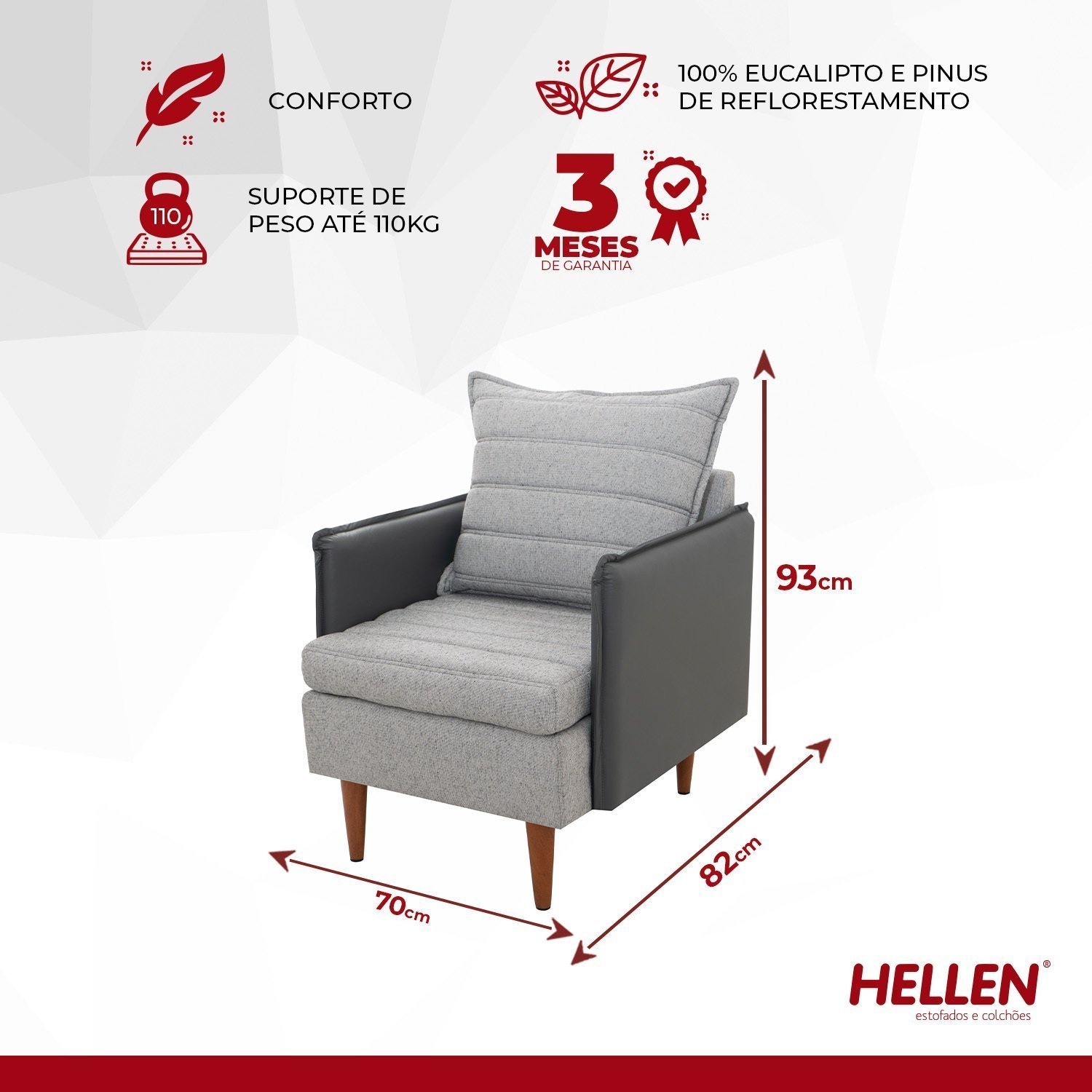 Poltrona Decorativa em Jacquard Dominic  - 4