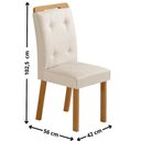 Ver imagem 4 de Conjunto Mesa de Jantar 180cm com 6 Cadeiras Estofadas Multimóveis Crrft-CON049 Madeirado/Off White