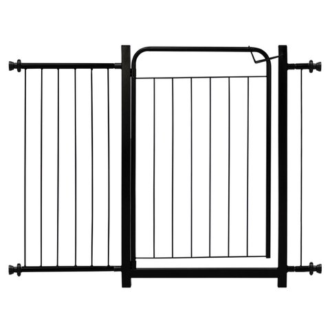 Grade Proteção Segurança Portão Pet 80cm Preto Bebê Cão com Extensor 1 de 05cm e 1 de 30cm Itagold