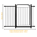 Ver imagem 2 de Grade Proteção Segurança Portão Pet 80cm Preto Bebê Cão com Extensor 1 de 05cm e 1 de 30cm Itagold