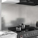 Ver imagem 4 de Papel de Parede Adesivo Cozinha Alta Temperatura Prata Quadradinhos