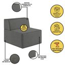 Ver imagem 2 de Poltrona Modular Puff Compacto Bouclê Confortável - Balaqui Cor:grafite