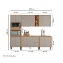 Ver imagem 5 de Cozinha Modulada Allure Linea Brasil 5 Peças A01m4 Jequitiba/gris Fosco
