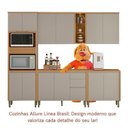 Ver imagem 4 de Cozinha Modulada Allure Linea Brasil 5 Peças A01m4 Jequitiba/gris Fosco