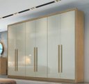 Ver imagem 1 de Guarda Roupa Casal 6 Portas 8 Gavetas Himalaia Móveis Novo Horizonte - Cumaru Fendi