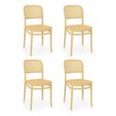 Ver imagem 1 de Kit 4 Cadeiras de Jantar Roma Plástico Bege Oficial Webshop