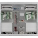 Ver imagem 2 de Guarda-roupa Casal 100%MDF 6 gavetas 6 portas - Gênova-Branco - Bianchi Móveis