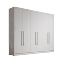 Ver imagem 1 de Guarda-roupa Casal 100%MDF 6 gavetas 6 portas - Gênova-Branco - Bianchi Móveis