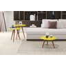 Conjunto de Mesa Decorativa Trio Aline Amarelo Pés Retro - 1