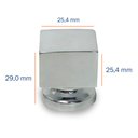 Ver imagem 2 de Puxador Botão/ponto 25mm 500 Cromado Pauma 01 Unidade