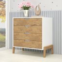 Ver imagem 1 de Cômoda 4 Gavetas Madeira com Pés Wood